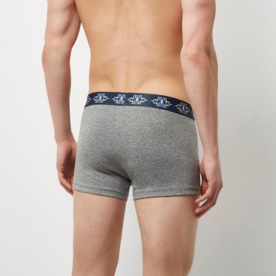 Grey tribal print hipster boxers pack